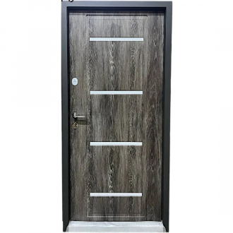 Двері вхідні Portala Стріт ALUMA 1 Metallic Grey - Дублін Дуб шато 1200*2040 мм Ліві