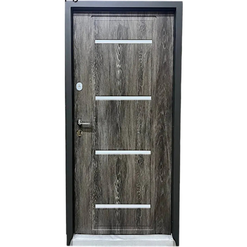 Двері вхідні Portala Стріт ALUMA 1 Metallic Grey - Дублін Дуб шато 1200*2040 мм Праві