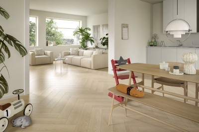 Ламінат Egger Herringbone 32/8 Дуб Баронія пісочний