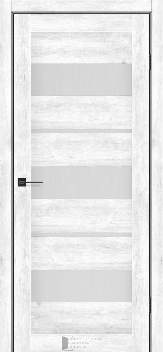 Міжкімнатні двері KFD Sonata Флора Дуб Сірий 800 мм Скло сатін