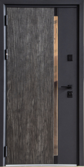 Вхідні двері Eліас Е16 960 Парва Метал/МДФ Дуб англійський/Крафт білий