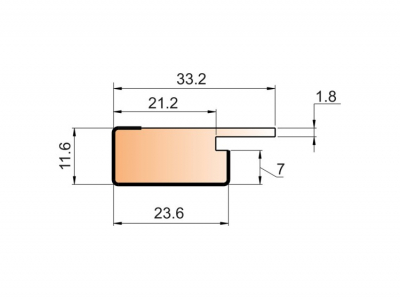 Стартова планка для рейкової панелі МДФ 1234 Profi в колір
