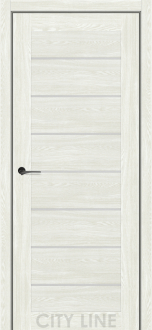 Міжкімнатні двері City Line Express ОSCAR Клінтон Дуб Ангора скло сатін