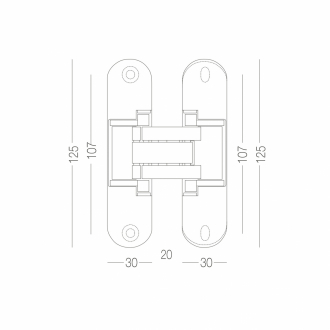 Завіса (петля) для дверей прихованого монтажу Anselmi AN 172 3D MC Матовий хром