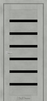 Міжкімнатні двері Stildoors ФІОРАНО Бетон Тефра скло Сатін 800 мм Solara