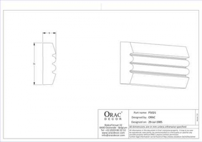 Молдинг Orac Decor P5021 10х30 мм, 2 м