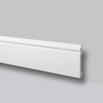Плінтус NMC дюрополімерний FO2 WallStyl білий 120х15х2000 мм