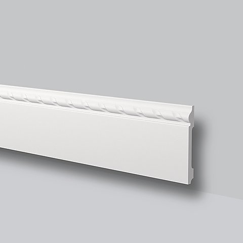 Плінтус NMC дюрополімерний FO2 WallStyl білий 120х15х2000 мм