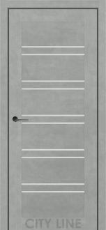 Міжкімнатні двері City Line Express ОSCAR Теренца Бетон Чикаго скло сатін
