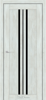 Міжкімнатні двері Stildoors АРМАНО Вуд Стайл скло Чорне 700 мм Solara