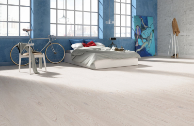 Паркетна дошка Baltic Wood Дуб 1R  ONE_4HIM Frosty &amp; Frosty matt lacq. Brushed Cottage