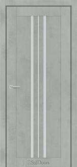 Міжкімнатні двері STILDOORS АРМАНО Бетон Тефра скло Сатін 900 мм Solara