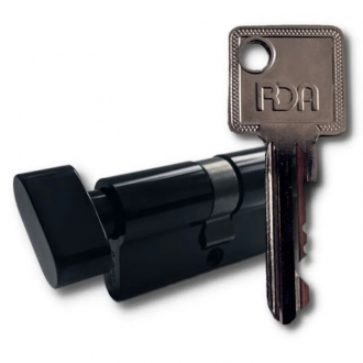 Циліндр RDA М60 (30T*30) англійський ключ/пов 60 мм чорний латуний
