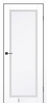 Міжкімнатні двері KFD Classik Престиж 6 Білий Мат 700 мм Скло сатін