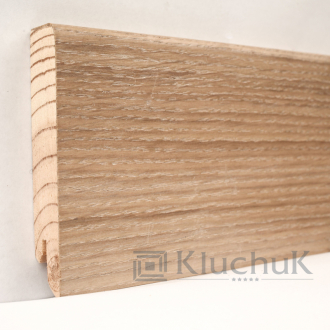 Плінтус дерев'яний Kluchuk Модерн 80 Дуб Патина, 18х80х2400 мм