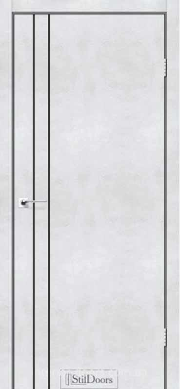 Міжкімнатні двері Stildoors Loft Лофт Лайн 700 Дуб Альпійський, чорний матовий торець