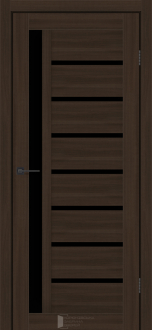 Міжкімнатні двері KFD Sonata Аркадія Шимо Махонь 400 мм Скло чорне