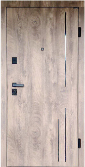 Двері вхідні Portala Модерн Бостон Спил коньячний - Спил коньячний 850*2040 мм Ліві