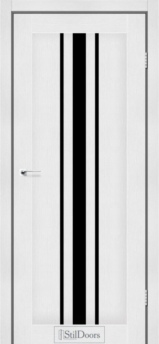Міжкімнатні двері Stildoors Stil Арізона Біле Дерево скло Чорне 700 мм Стіл