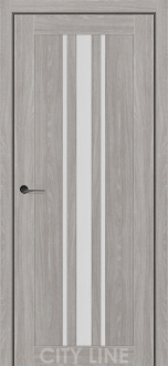 Міжкімнатні двері City Line Express ОSCAR 600 Ардена Дуб Гладстоун грей скло сатін