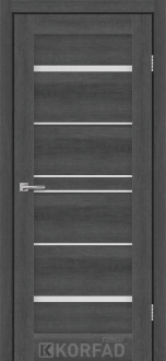 Міжкімнатні двері Korfad Express Віста 40мм Ясен Граніт скло сатін 600