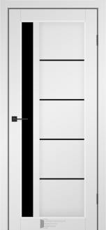 Міжкімнатні двері KFD Гранд 800 мм Сірий Мат  (PP) скло Чорне