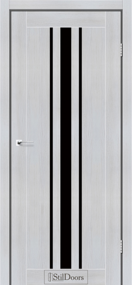 Міжкімнатні двері Stildoors Stil Арізона Кремове Дерево скло Чорне 900 мм Стіл