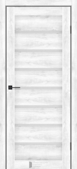 Міжкімнатні двері KFD Sonata Ліра Дуб Сірий 600 мм Скло сатін