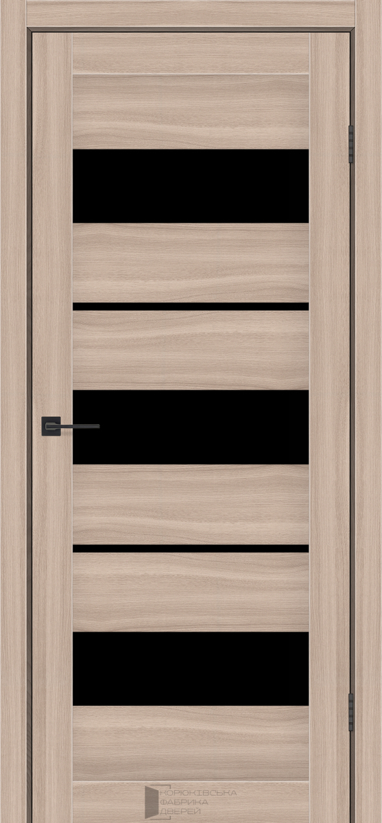 Міжкімнатні двері KFD Sonata Флора Шимо Міранті 400 мм Скло чорне