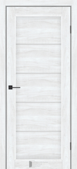 Міжкімнатні двері KFD Вена 400 мм Бук Шале (PVC) скло Сатин