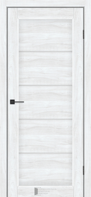 Міжкімнатні двері KFD Вена 800 мм Бук Шале (PVC) скло Сатин