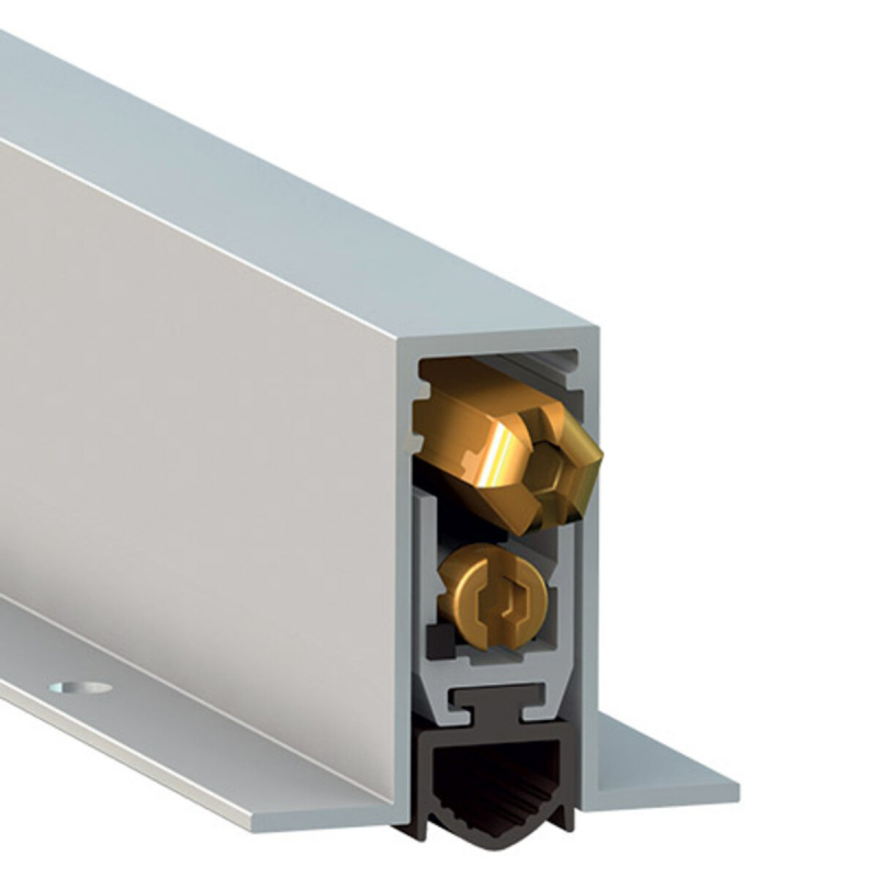 Поріг дверний алюмінієвий Comaglio 1800 з гумовою вставкою з притиском з боку короба 83-73 см