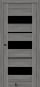 Міжкімнатні двері KFD Sonata Флора Шимо Антік 600 мм Скло чорне