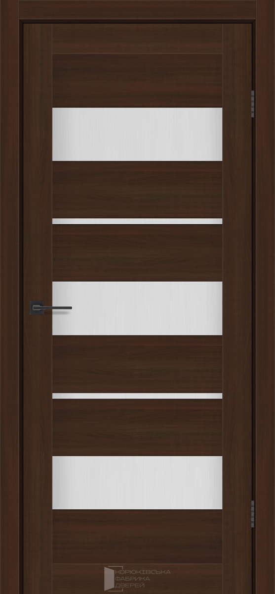 Міжкімнатні двері KFD Sonata Флора Шимо Шоколад 400 мм Скло сатін