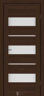 Міжкімнатні двері KFD Sonata Флора Шимо Шоколад 600 мм Скло сатін