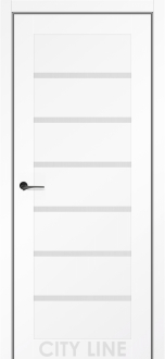 Міжкімнатні двері City Line Express ОSCAR 38мм Лівара 900 Білий Діамант Еко-touch скло сатін