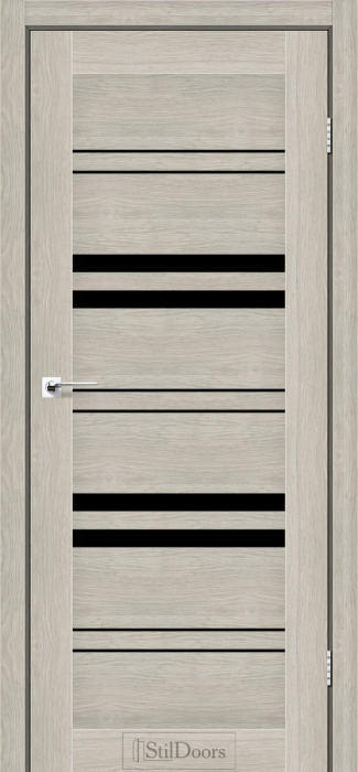 Міжкімнатні двері Stildoors Stil Словенія Дуб Альба скло Чорне 900 мм Стіл