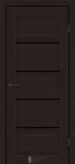 Міжкімнатні двері KFD Вена 400 мм NEW Альба Венге (PVC) скло Чорне