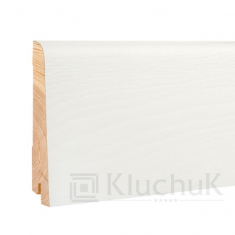 Плінтус Kluchuk WHITE PLINTH 100 Профіль Євро, 19х100х2200 мм