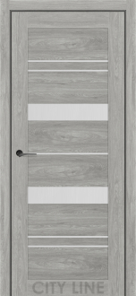 Міжкімнатні двері City Line Express ОSCAR Валента Артвуд Сканді скло сатін