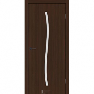 Міжкімнатні двері KFD Shield Лайн Гласc-02 Шимо Шоколад 400 мм Скло сатін