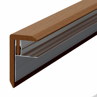 F-профіль (WPC + алюм) LEGRO Natural DS14 Teak 70*40*2500 мм (шт)