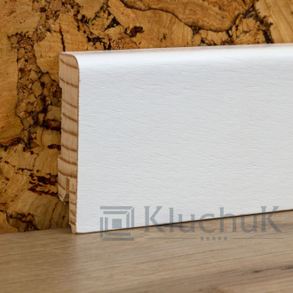 Плінтус дерев'яний Kluchuk WHITE PLINTH 50 Модерн - mini, 12х50х2200 мм