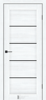 Міжкімнатні двері KFD Вена 600 мм NEW Альба Біла (PVC) скло Чорне