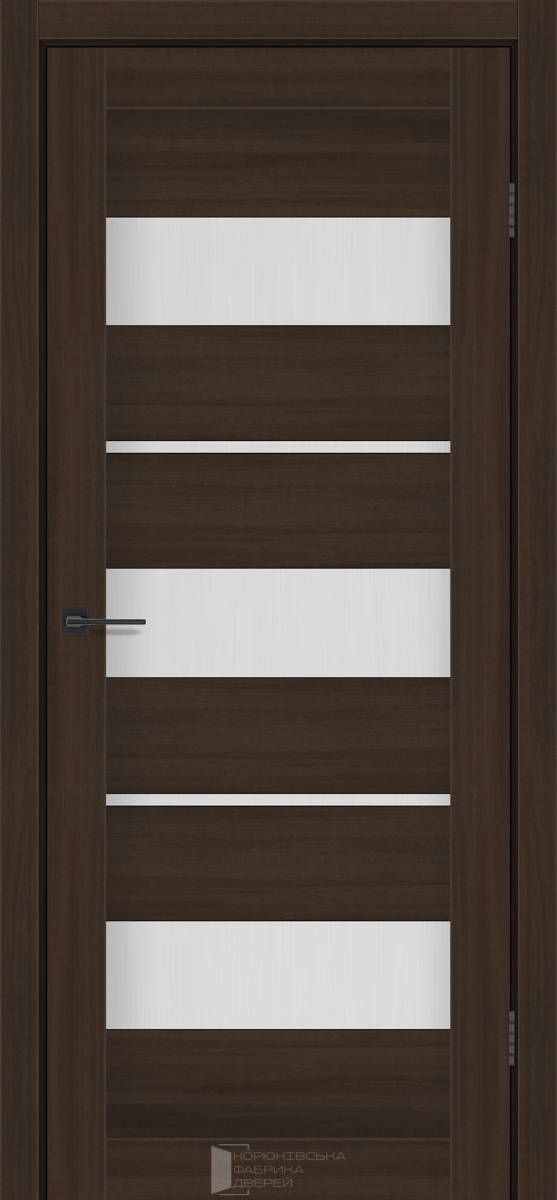 Міжкімнатні двері KFD Sonata Флора Шимо Махонь 600 мм Скло сатін