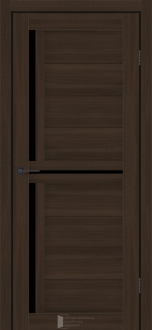 Міжкімнатні двері KFD Sonata Лагуна Шимо Махонь 900 мм Скло чорне