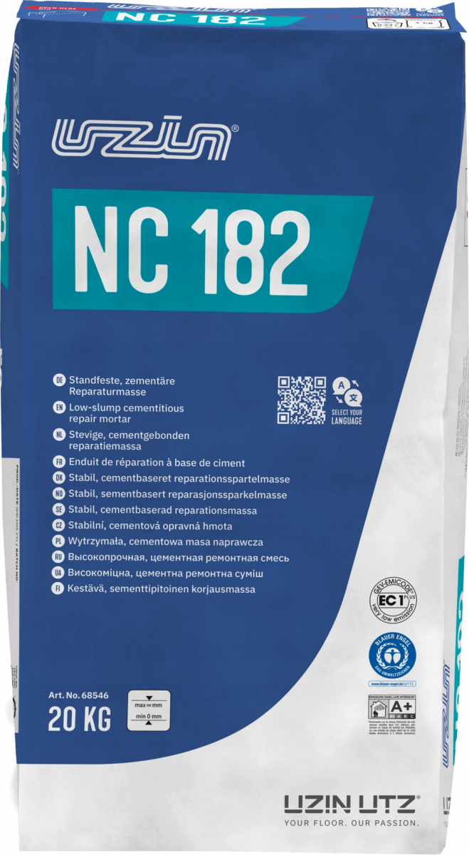 Вологостійка цементна міцна дрібнозерниста ремонтна суміш UZIN NC 182 20 кг