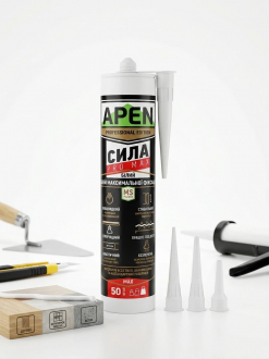 Клей-герметик APEN Сила ProMax білий 280 мл