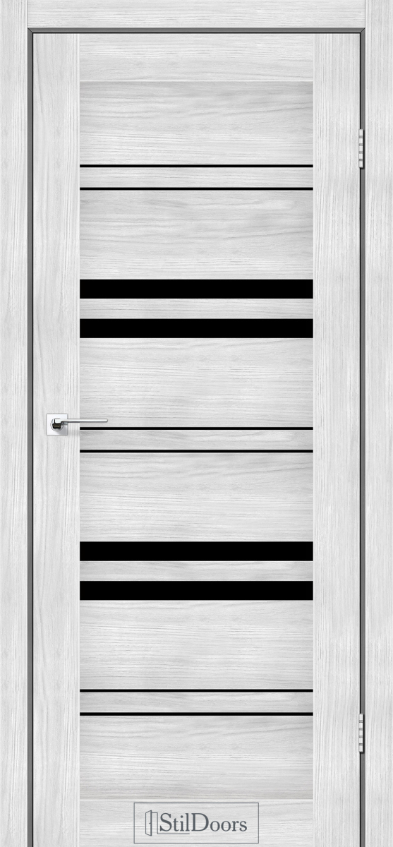 Міжкімнатні двері Stildoors Stil Словенія Світле Дерево скло Чорне 700 мм Стіл