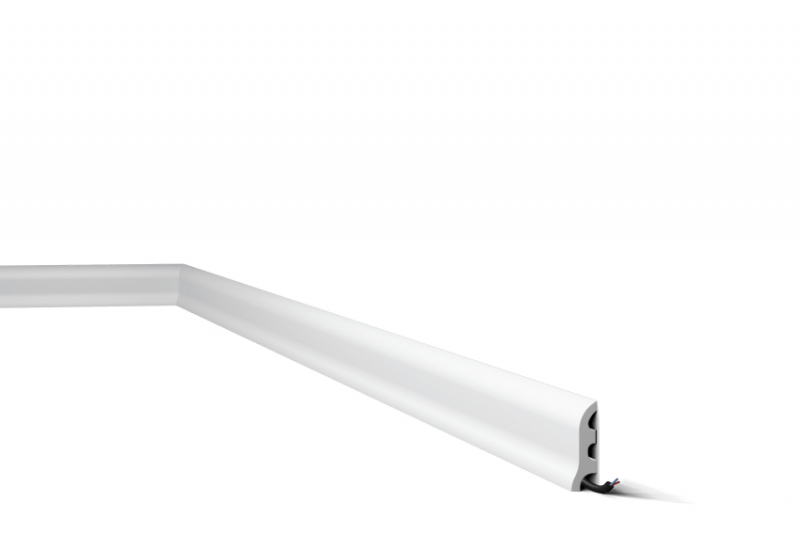 Плінтус NMC дюрополімерний FL3 WallStyl білий 55х17х2000 мм